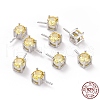 Rhodium Plated 925 Sterling Silver Peg Bails STER-D035-47P-08-4