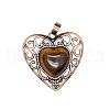 Retro Hollow Natural Unakite Pendants PW-WGAB5DC-17-1