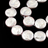 Plating Natural Freshwater Shell Beads Strands SHEL-N026-225C-3