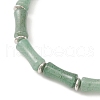 Natural Green Aventurine Bamboo Beaded Stretch Bracelets BJEW-TA00300-2