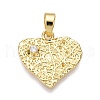 Brass Micro Pave Cubic Zirconia Pendants KK-T070-40G-1