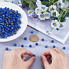 SOFPLATE 3 Strands Two-Tone Crackle Baking Painted Transparent Glass Beads Strands CCG-SP0001-01B-3