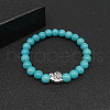 Synthetic Turquoise Stretch Bracelets for Women Men IS4293-11-1