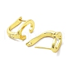Brass Letter Stud Earrings for Women EJEW-A038-01C-G-2