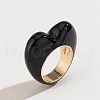 3D Heart Zinc Alloy Enamel Finger Rings FS-WG26371-04-2