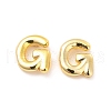 Brass Hollow Out Initial Letter Stud Earrings for Women EJEW-A044-01G-G-1