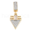 Brass Micro Pave Clear Cubic Zirconia Pendants KK-M307-03G-1