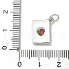 Brass Micro Pave Cubic Zirconia Charms KK-I276-52P-3