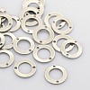 Tarnish Resistant Flat Roud 304 Stainless Steel Links connectors STAS-N037-02-2