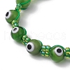 Lampwork Evil Eye Beads Braided Bead Bracelets for Men Women BJEW-MZ00160-02-3