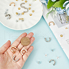 WADORN 12 Sets 2 Colors Alloy D-Ring Clasps FIND-WR0007-76-3