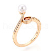 Brass Micro Pave Cubic Zirconia Ring Settings KK-T076-08G-5