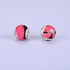 Printed Round Silicone Focal Beads SI-JX0056A-64-1