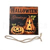 Halloween Wooden Door Hanging Welcome Sign Board HJEW-Z002-01A-4