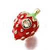 Brass Enamel Beads KK-B136-05G-02-2