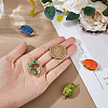 SUPERFINDINGS 4Pcs 4 Colors Dyed Natural Imperial Jasper Connector Charms G-FH0002-28-3