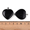 Natural Obsidian Pendants G-S364-006F-3