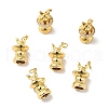 Rack Plating Brass Micro Pave Clear Cubic Zirconia Pendants KK-H431-03G-4