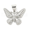 Brass Micro Pave Clear Cubic Zirconia Pendants ZIRC-P115-03P-1