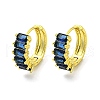 Brass Micro Pave Cubic Zirconia Hoop Earring EJEW-C088-29G-2