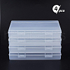 Transparent Plastic Bead Containers CON-BC0006-06B-6