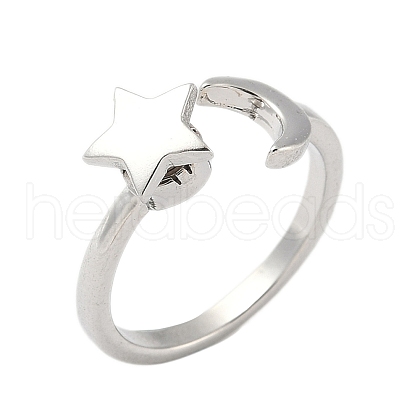 Brass Rotating Cuff Rings for Women RJEW-C132-02P-1