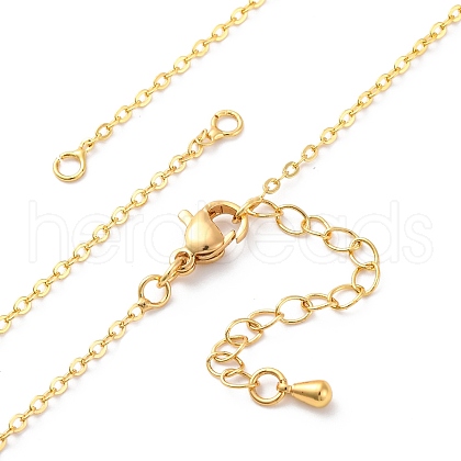 Brass Cable Chain Necklace Making NJEW-D302-80G-1