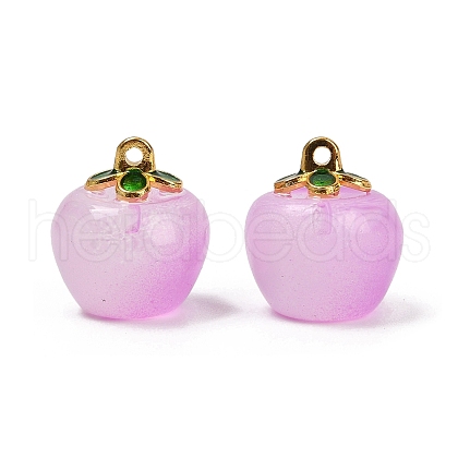 Transparent Glass Apple Pendants X1-DGLA-E004-16H-1