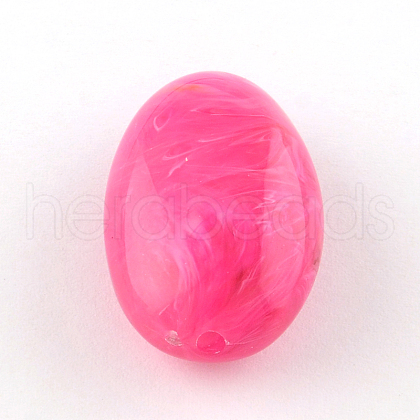 Oval Imitation Gemstone Acrylic Beads OACR-R033A-23-1