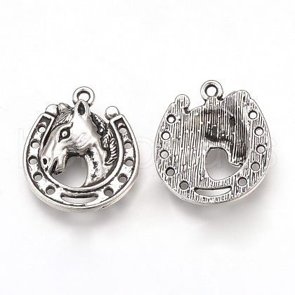 Tibetan Style Alloy Pendants TIBEP-T002-42AS-RS-1