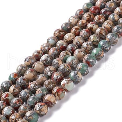 Natural Aqua Terra Jasper Beads Strands G-K317-A02-1