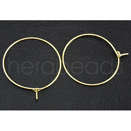 Brass Wine Glass Charm Rings Hoop Earrings X-EC067-3G-1