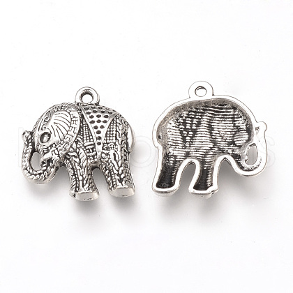 Tibetan Style Alloy Pendant Rhinestone Settings TIBEP-T002-132AS-NR-1
