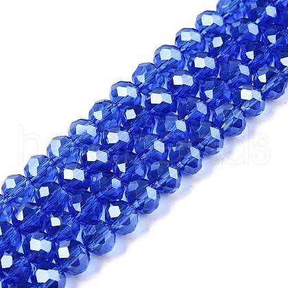 Electroplate Glass Beads Strands EGLA-A044-T6mm-A31-1