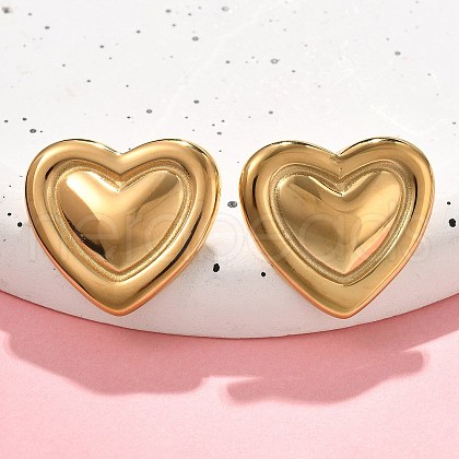 304 Stainless Steel Stud Earrings EJEW-V016-02G-01-1