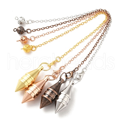Rack Plating Brass Dowsing Pendulum Big Pendants KK-H444-02-1