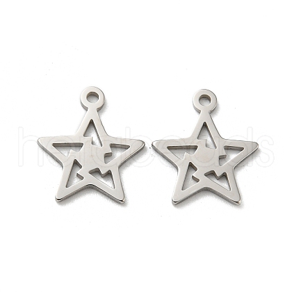 Non-Tarnish 304 Stainless Steel Charms STAS-L022-035P-1