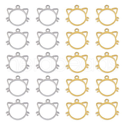 DICOSMETIC 20Pcs 2 Colors 304 Stainless Steel Charms STAS-DC0013-73-1