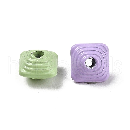 Spray Painted Alloy Beads PALLOY-R15-03-1