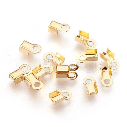304 Stainless Steel Folding Crimp Ends X-STAS-P207-06G-1