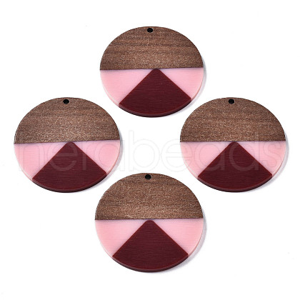 Resin & Walnut Wood Pendants RESI-S389-070A-A14-1
