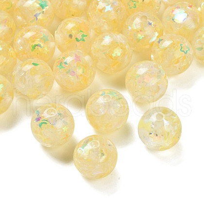 Transparent Resin with Paillette Beads RESI-G110-01C-1