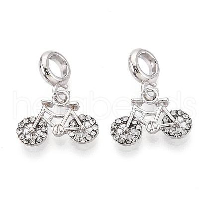 Alloy Crystal Rhinestone European Dangle Charms FIND-N009-23P-1