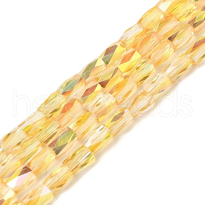 Electroplate Glass Beads Strands GLAA-P068-HR01-1
