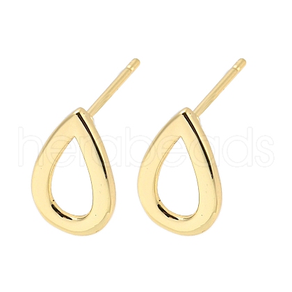 Brass Stud Earrings EJEW-B035-12KCG-1