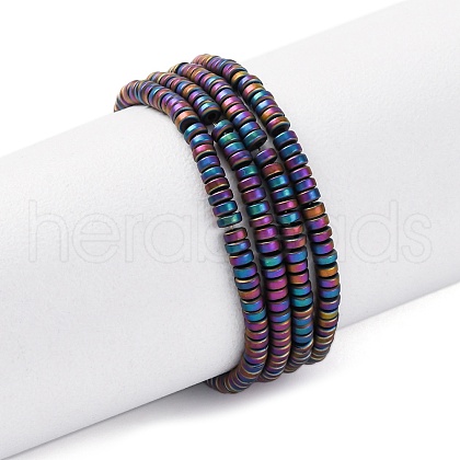 Electroplated Non-magnetic Hematite Beads Strands G-P571-A01-01F-1