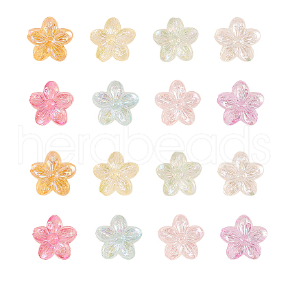 80pcs 8 Colors Transparent Acrylic Beads TACR-CJ0001-25-1