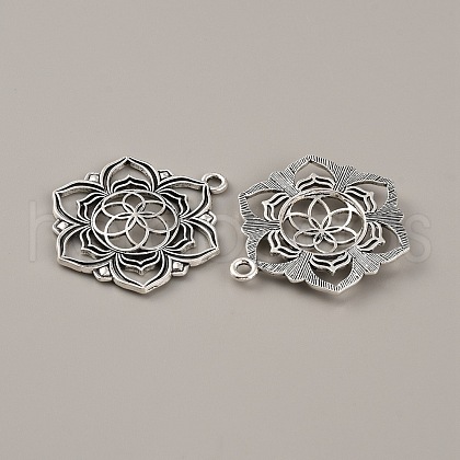 Tibetan Style Zinc Alloy Pendants TIBEP-WH0001-07AS-1