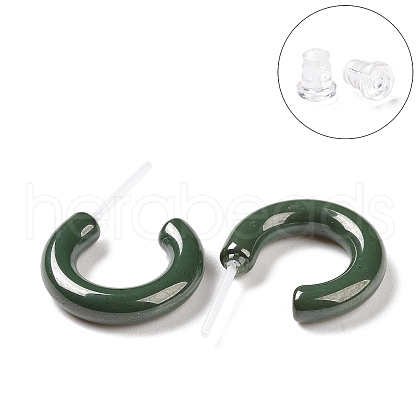 Hypoallergenic Bioceramics Zirconia Ceramic Ring Stud Earrings EJEW-Z023-02A-1