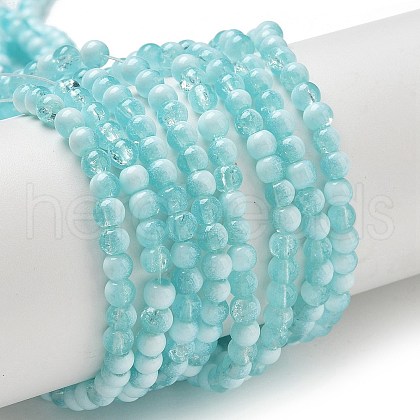 Crackle Glass Beads Strands X1-GLAA-U001-4mm-08-1